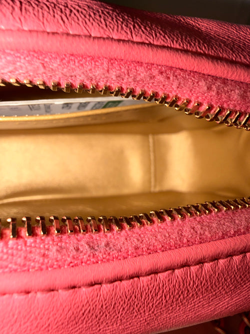 Chanel Pink Quilted Leather Camera Bag – Gold Chain Strap